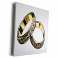 3dRose Pretty Wedding Rings Illustration - Museum Grade Canvas Wrap (cw-383652)