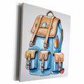 3dRose School Backpack Illustration - Museum Grade Canvas Wrap (cw-383663)
