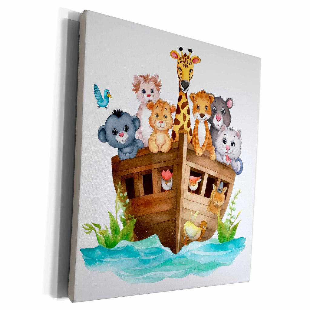 3dRose Noahs Ark Illustration - Museum Grade Canvas Wrap (cw-383665)