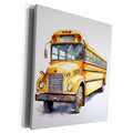 3dRose School Bus Illustration - Museum Grade Canvas Wrap (cw-383678)