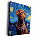 3dRose Chocolate Labrador portrait in Post-Impressionism... - Museum Grade Canvas Wrap (cw-383832)