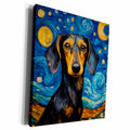 3dRose Dachshund portrait in Post-Impressionism style - Museum Grade Canvas Wrap (cw-383840)