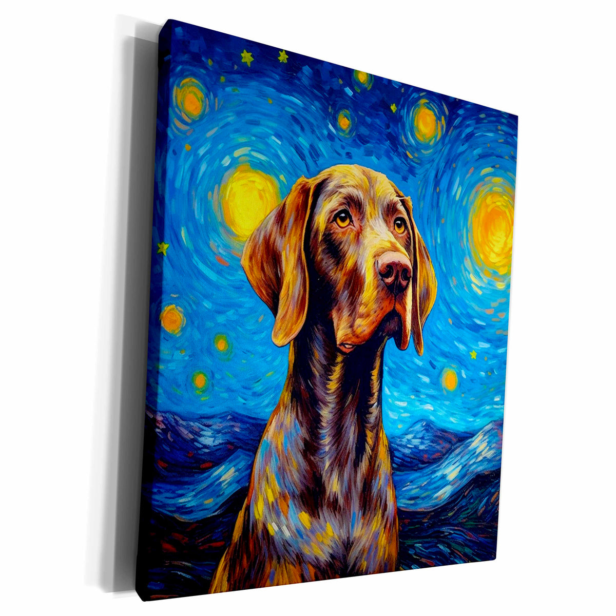 3dRose German Shorthaired Pointer portrait in... - Museum Grade Canvas Wrap (cw-383846)