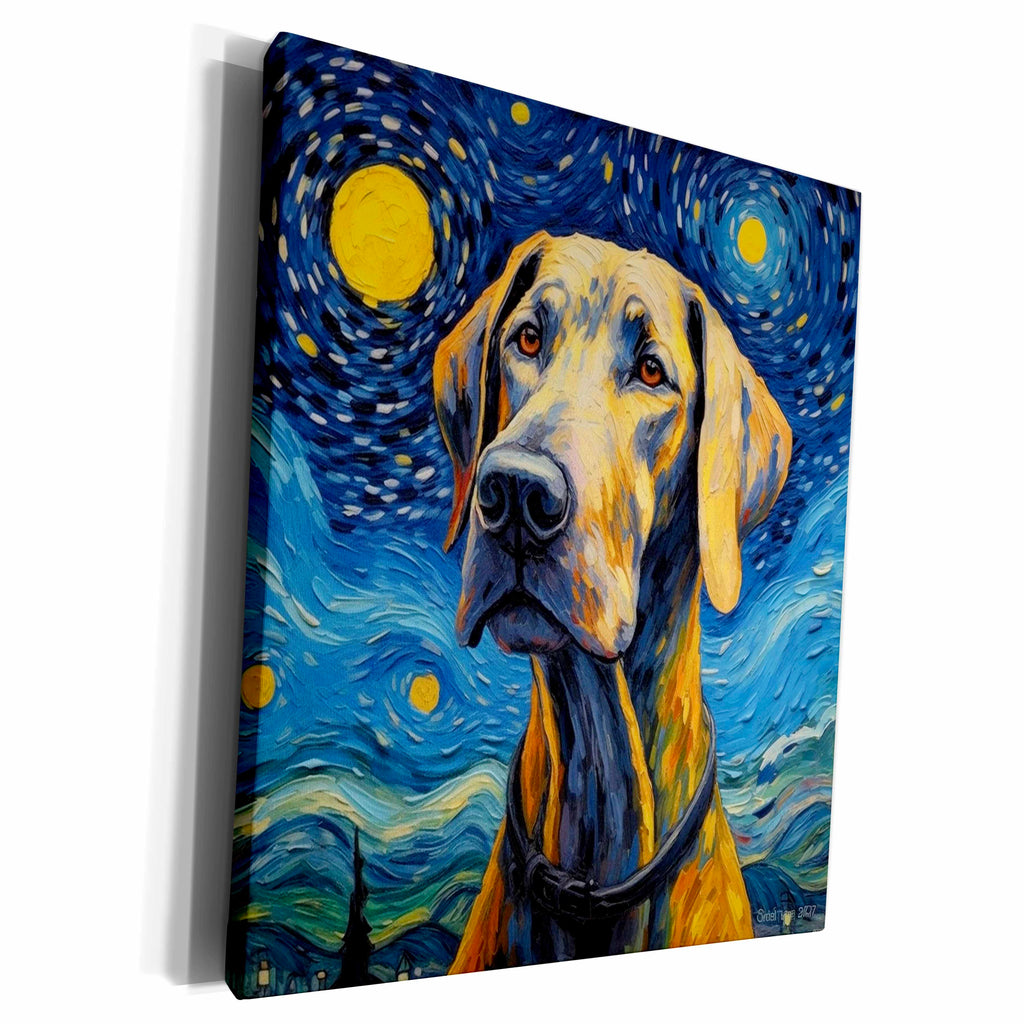 3dRose Great Dane portrait in Post-Impressionism style - Museum Grade Canvas Wrap (cw-383847)
