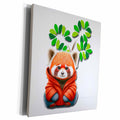 3dRose Adorable Panda with winter coat - Museum Grade Canvas Wrap (cw-384382)