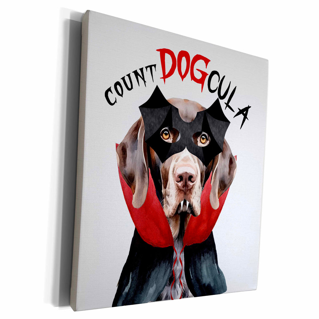 3dRose German Shorthair Pointer Count DOGcula Funny... - Museum Grade Canvas Wrap (cw-384469)