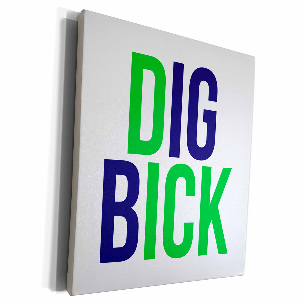 3dRose Word Scramble - DIG BICK COLOR - Museum Grade Canvas Wrap (cw-384507)