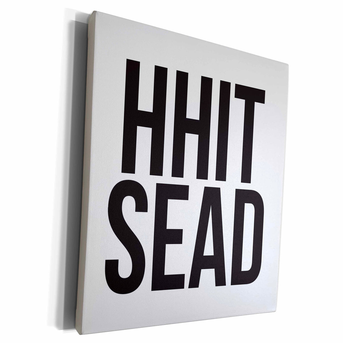 3dRose Word Scramble - HHIT SEAD BW - Museum Grade Canvas Wrap (cw-384512)