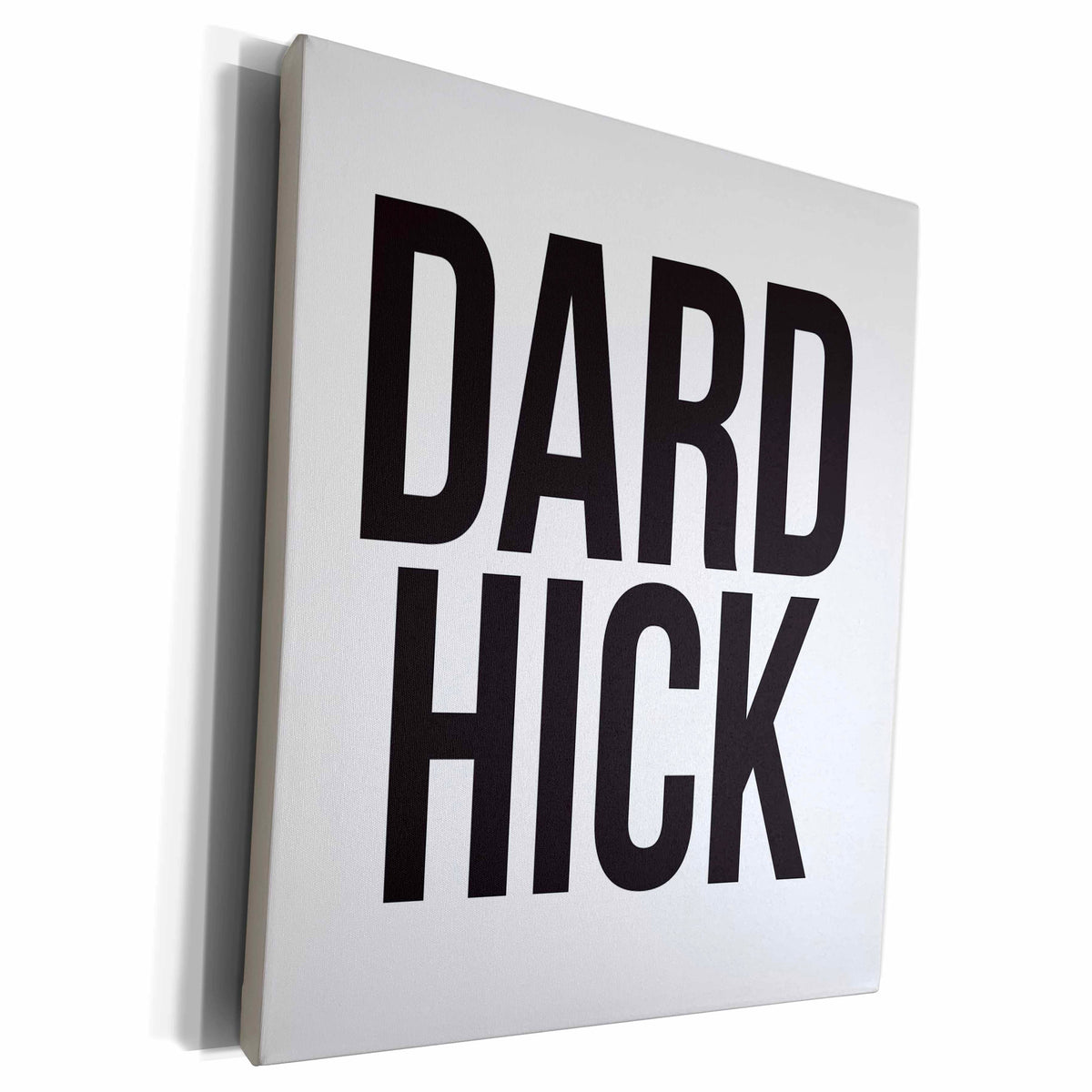 3dRose Word Scramble - DARD HICK BW - Museum Grade Canvas Wrap (cw-384524)