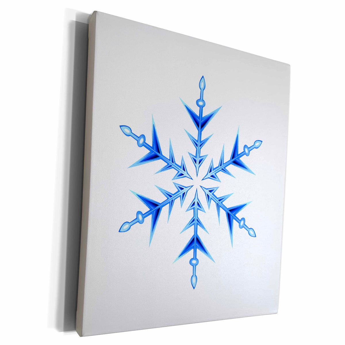 3dRose Minimalistic Blue Snowflake Hand Drawn Art - Museum Grade Canvas Wrap (cw-384883)