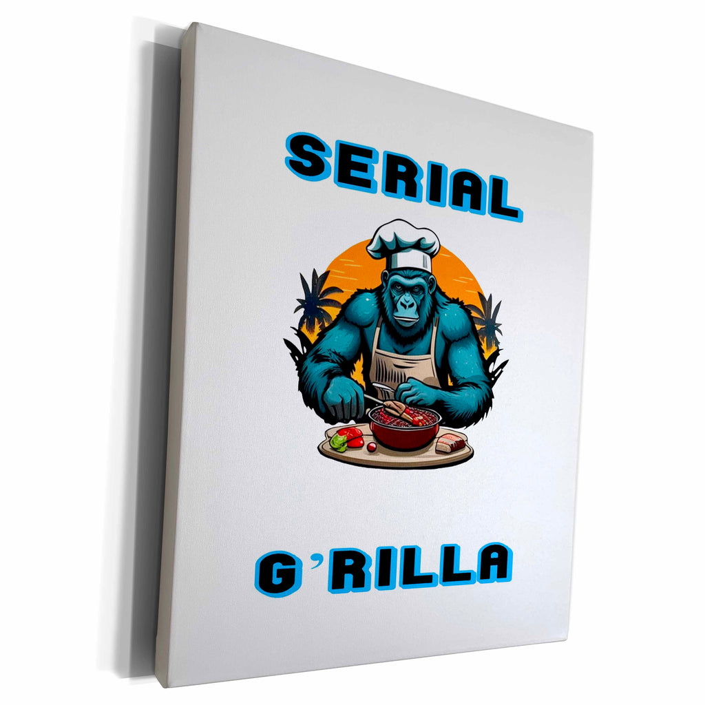 3dRose Serial Grilla Master BBQ Griller Fun Pun - Museum Grade Canvas Wrap (cw-384890)
