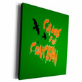 3dRose Halloween Ravens Caws For Concern Fun Pun - Museum Grade Canvas Wrap (cw-384902)