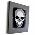 3dRose Vector Skull Cranium With Grungy Geometric Background - Museum Grade Canvas Wrap (cw-384907)