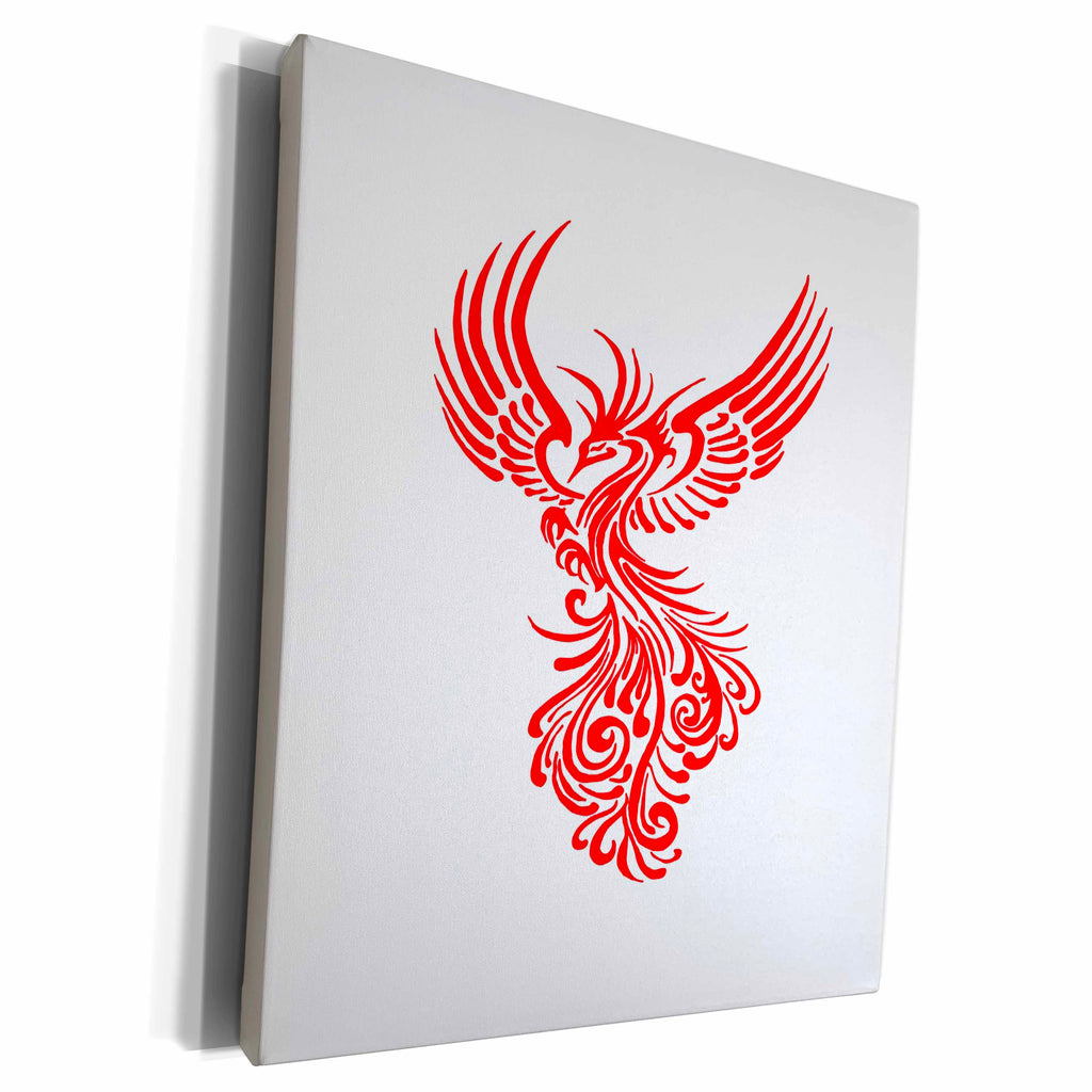 3dRose Mythical Phoenix Creature In Flight Artistic... - Museum Grade Canvas Wrap (cw-384923)