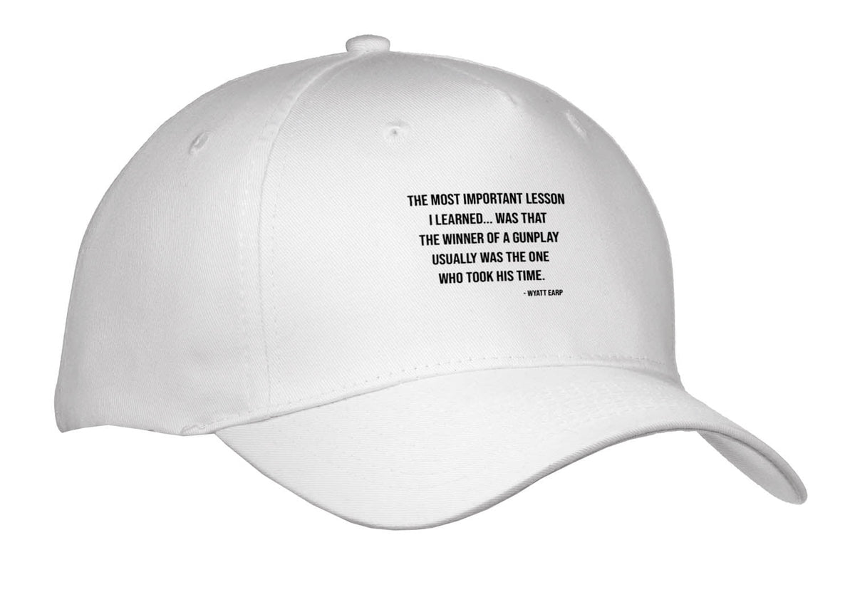 3dRose The Most Important Lesson I Learned... Wyatt EARP Quote - Caps (Cap_336597)