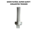 Snow Patrol White Cerakote Trigger Supply: Super Safety – S7 Tool Steel – Curved Trigger | AR-15 USA Made