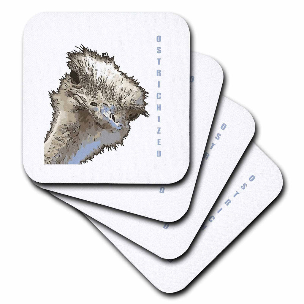 3dRose Ostrichized Fun Pun for The Odd Man Out - Coasters (cst-382562)