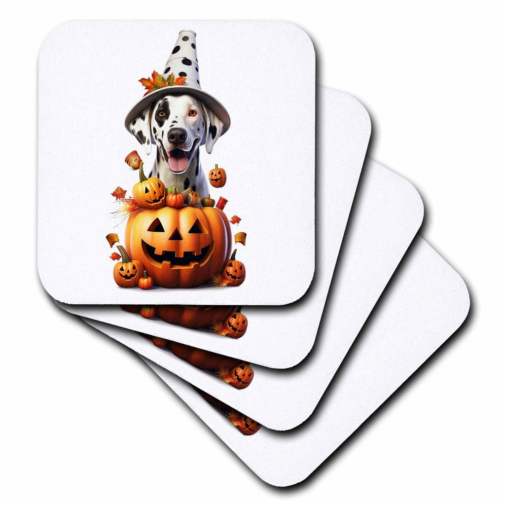 3dRose Halloween Dalmatian Dressed as a Magic Wizard - Coasters (cst-382911)