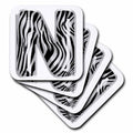 3dRose Zebra Patterned Image of Balloon Monogram N - Coasters (cst-383118)