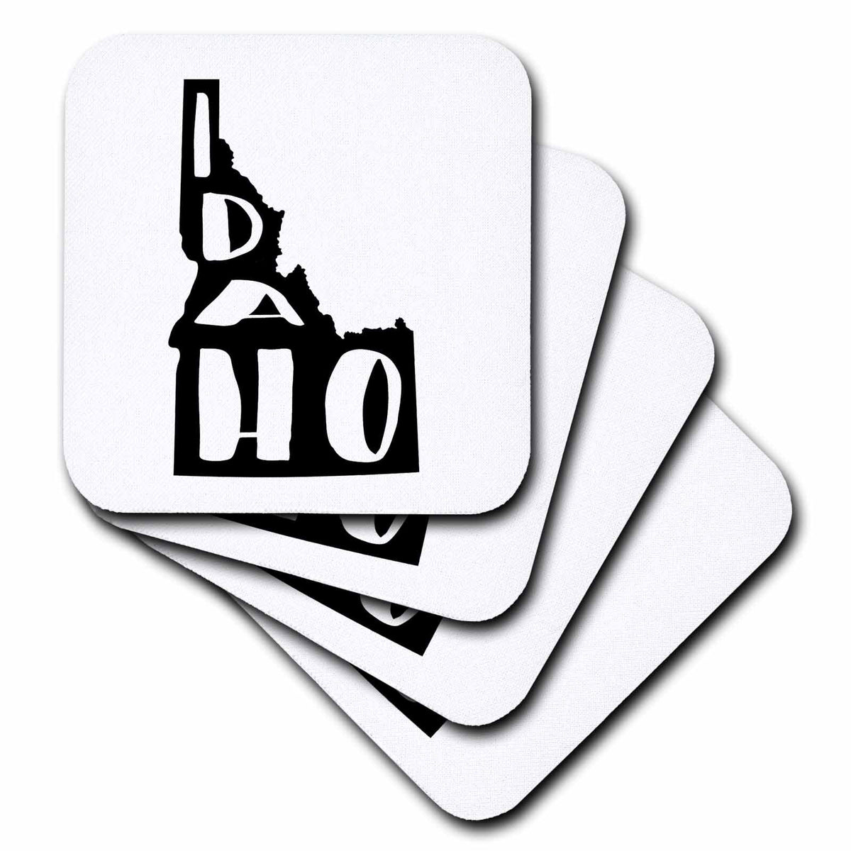3dRose Idaho written inside the state. White background. - Coasters (cst-383376)