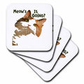 3dRose Meows It Going Fun Cat Meme Question - Coasters (cst-383426)