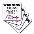 3dRose 3dRose Mary Aikeen- Sports - Simple Text about Chess - Coasters (cst-383568)