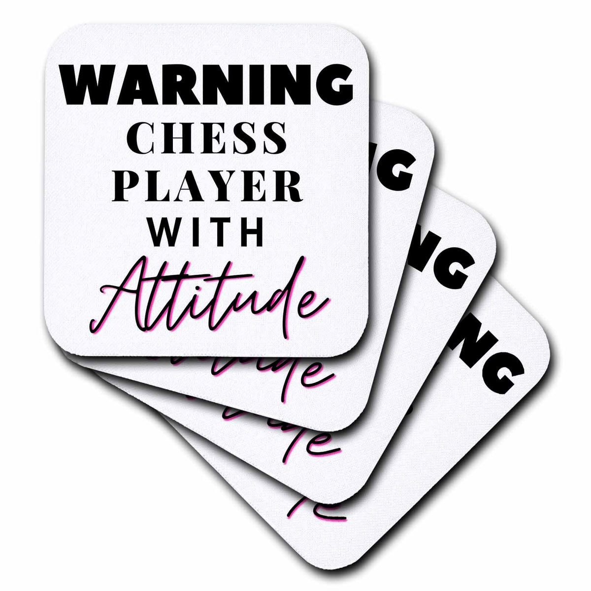 3dRose 3dRose Mary Aikeen- Sports - Simple Text about Chess - Coasters (cst-383568)