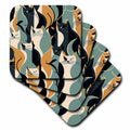 3dRose Mid Century Cats. Cool Kitties. - Coasters (cst-383892)