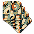 3dRose Cats Lounge amid mid-Century Modern Charm - Coasters (cst-383897)