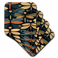 3dRose Bold Colors, Sleek Lines Capture Dragonfly Grace - Coasters (cst-383915)