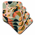 3dRose Mid-Century Modern Whimsy Meets Martini Delight - Coasters (cst-383957)