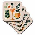 3dRose Cocktail Illustration basks in Retro Colors - Coasters (cst-383977)