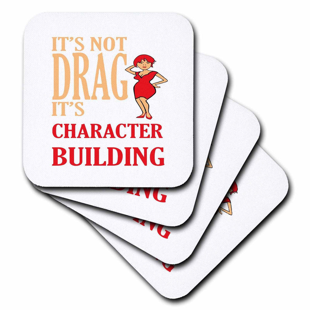 3dRose Its Not Drag Its Character Building IDD Pride - Coasters (cst-384009)