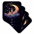 3dRose Moroccan Fantasy Night Casle Background - Coasters (cst-384191)