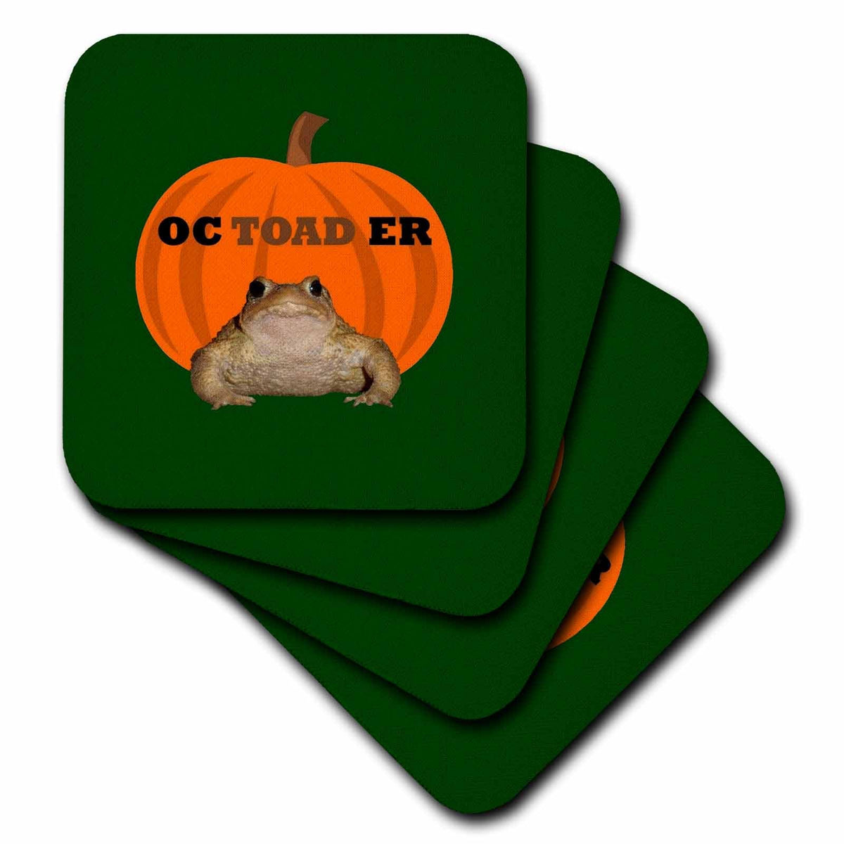 3dRose Octoader Halloween Herp Derp Cute Toad Vector - Coasters (cst-384350)