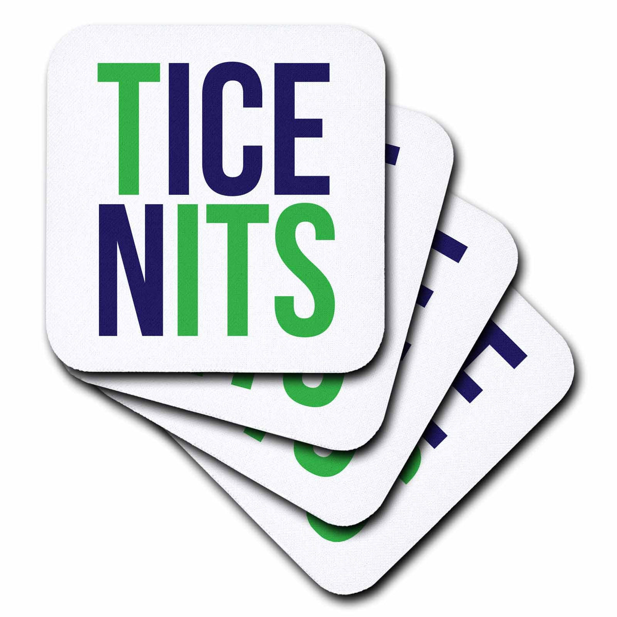 3dRose Word Scramble - TICE NITS Color - Coasters (cst-384499)