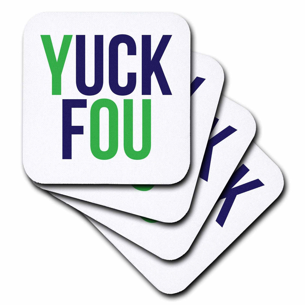 3dRose Word Scramble - Yuck Fou Color - Coasters (cst-384501)