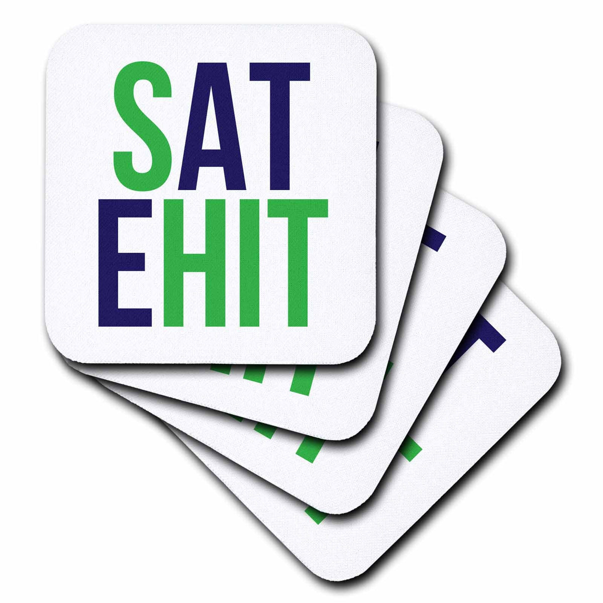 3dRose Word Scramble - SAT EHIT Color - Coasters (cst-384511)