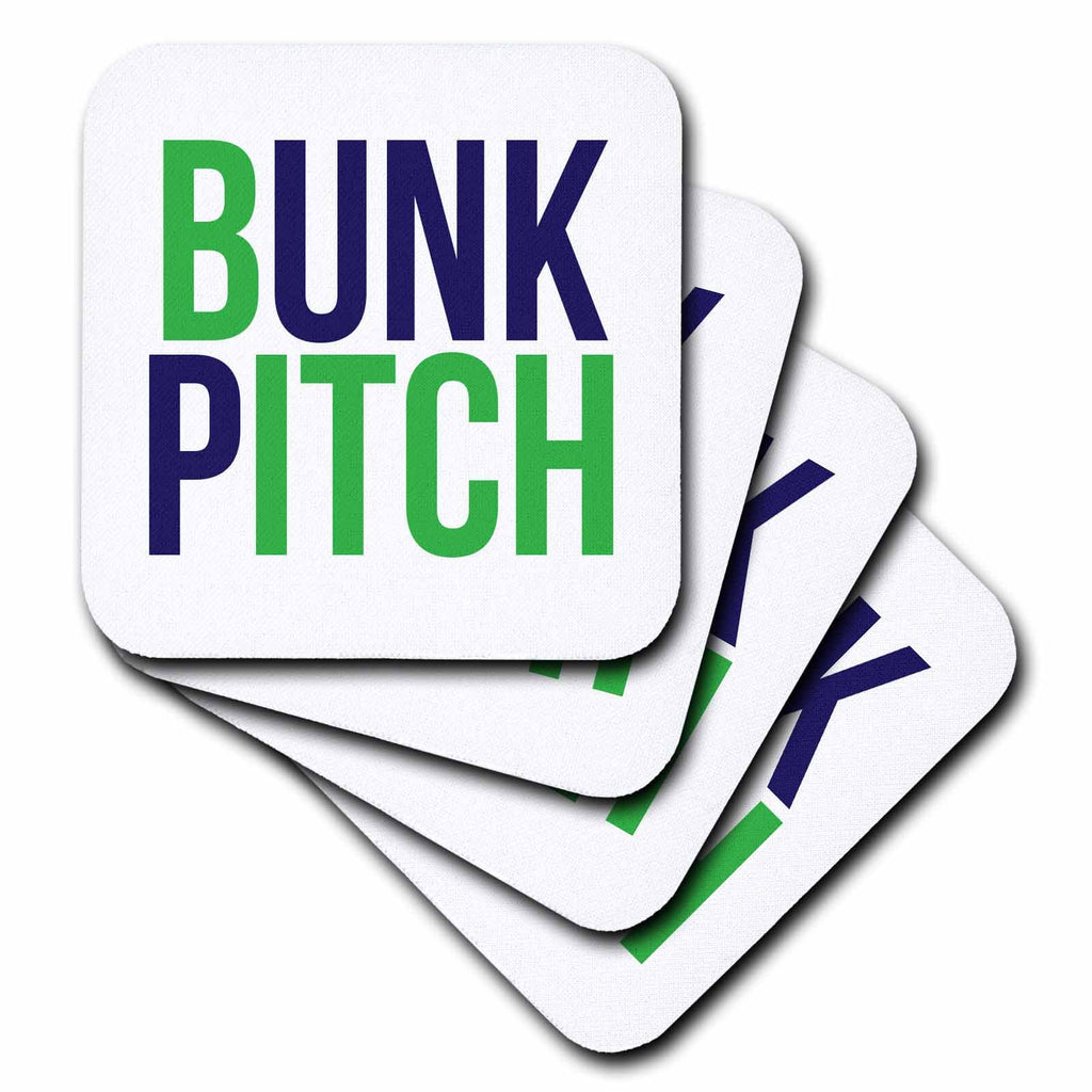 3dRose Word Scramble - BUNK Pitch Color - Coasters (cst-384515)