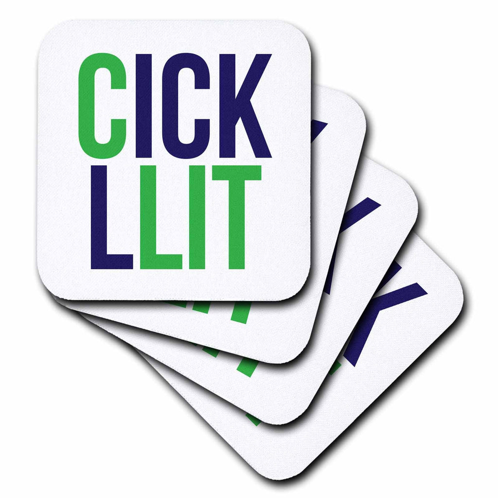 3dRose Word Scramble - CICK LLIT Color - Coasters (cst-384521)