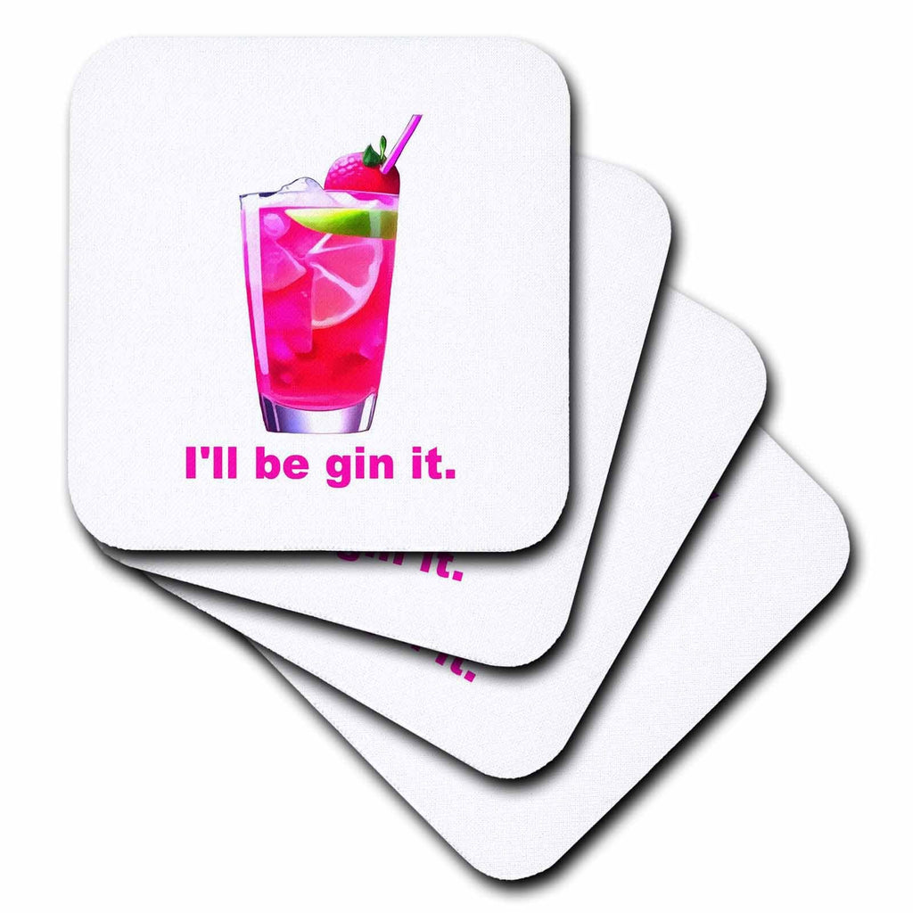 3dRose I Will Be Gin It Fun Shakespeare Quote - Coasters (cst-384889)