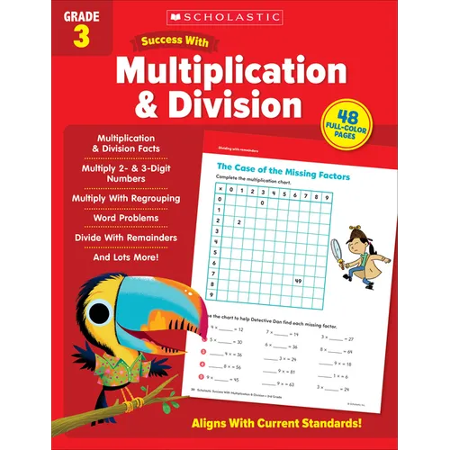 Scholastic Success with Multiplication & Division Grade 3 Workbook - Paperback