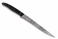 Custom Handmade Damascus Fillet Knife with Micarta Handle - 10.5" Overall Length, Leather Sheath Included