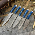 Exquisite Handmade Damascus Knife Set | Custom Hand-Forged