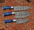 Custom Handmade Damascus Knife Set - 3 to 8 Inches