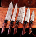Custom Handmade Damascus Steel Chef Knife Set – 9” to 13” Blades