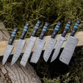 Custom Handmade Damascus Steel Chef Knife – 8” Blade with Resin Handle