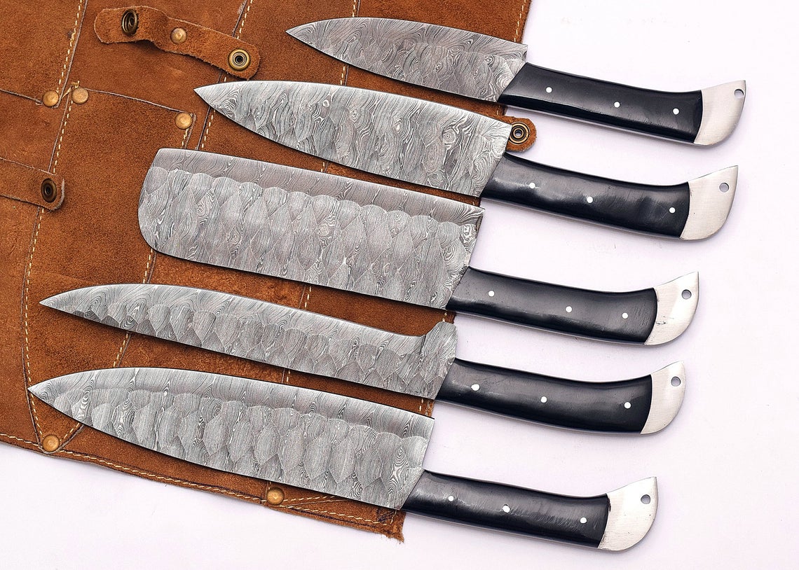 Custom Handmade Damascus Steel Knife Sets – 9" to 13" Blades