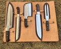 Custom Handmade Blue Knives - J2 Steel, 8” to 13” Blades