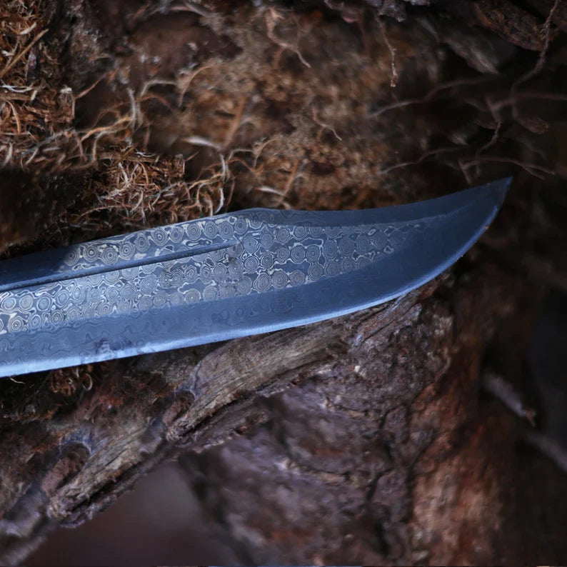 Handmade Damascus Steel Bowie Knife